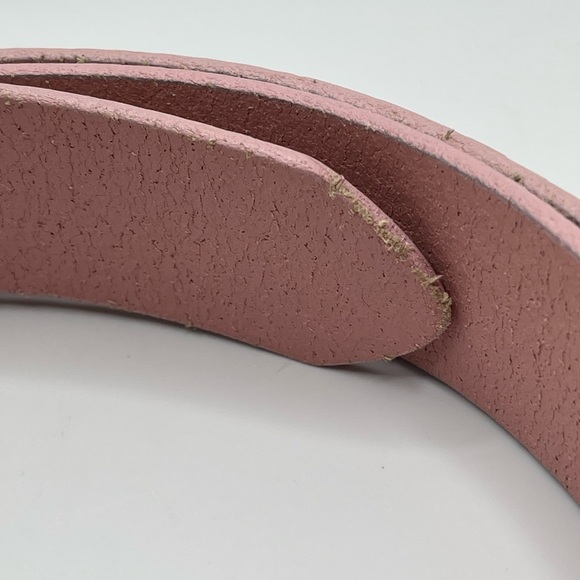 Gap Pink Genuine Cow Leather Belt w/ Gold Floral Pattern Sz XL - Picture 3 of 10